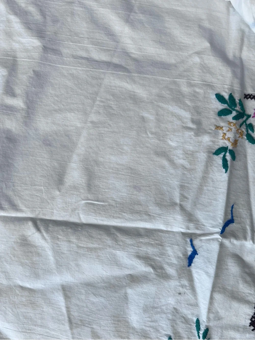 Embroidered Romantic Couple Blue, Pink & Green southern bell pillowcases 2